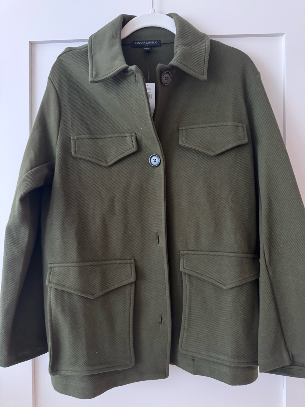 Banana Republic Military-Style Olive Coat - Picture 2 of 3